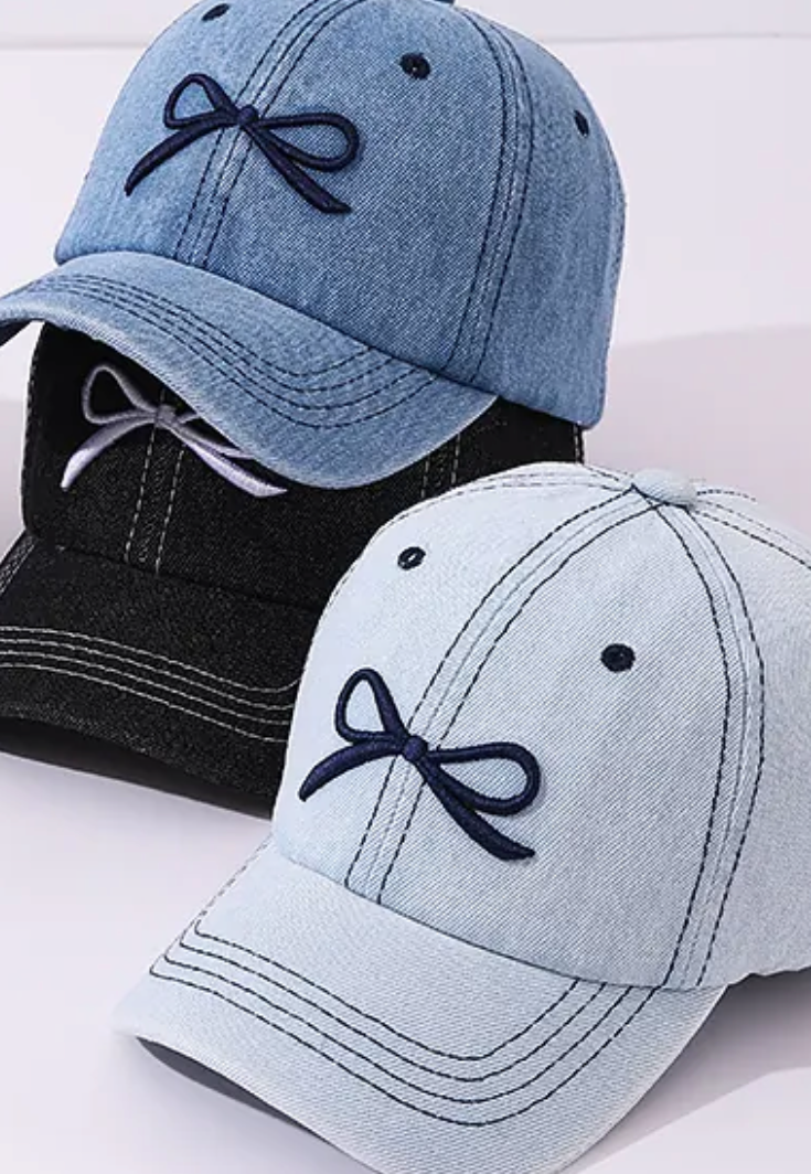 Kids Girls Denim Baseball Cap