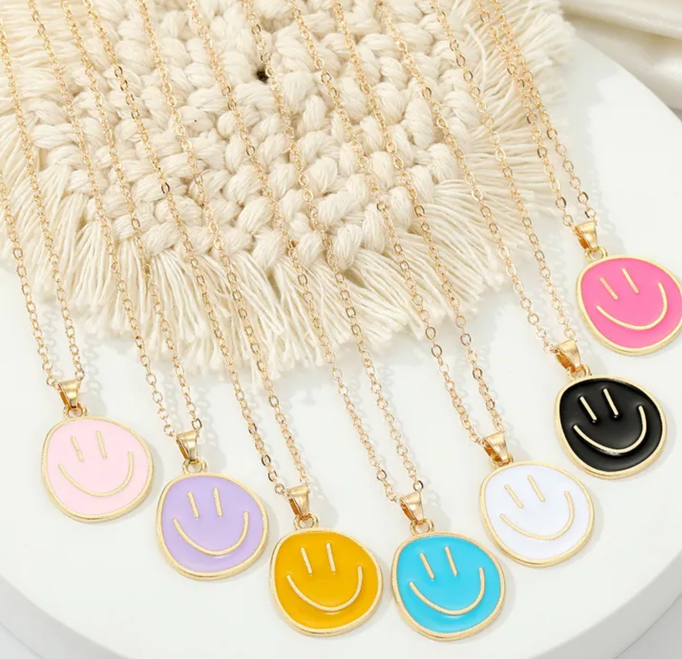 Smiley Face Pendant Necklace
