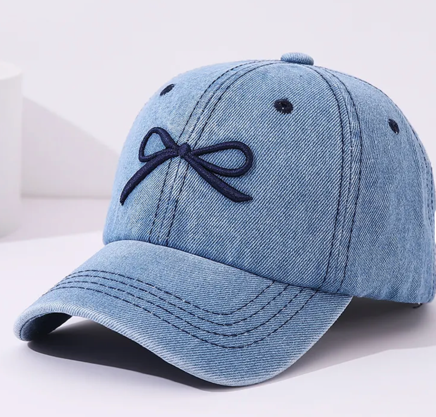 Kids Girls Denim Baseball Cap