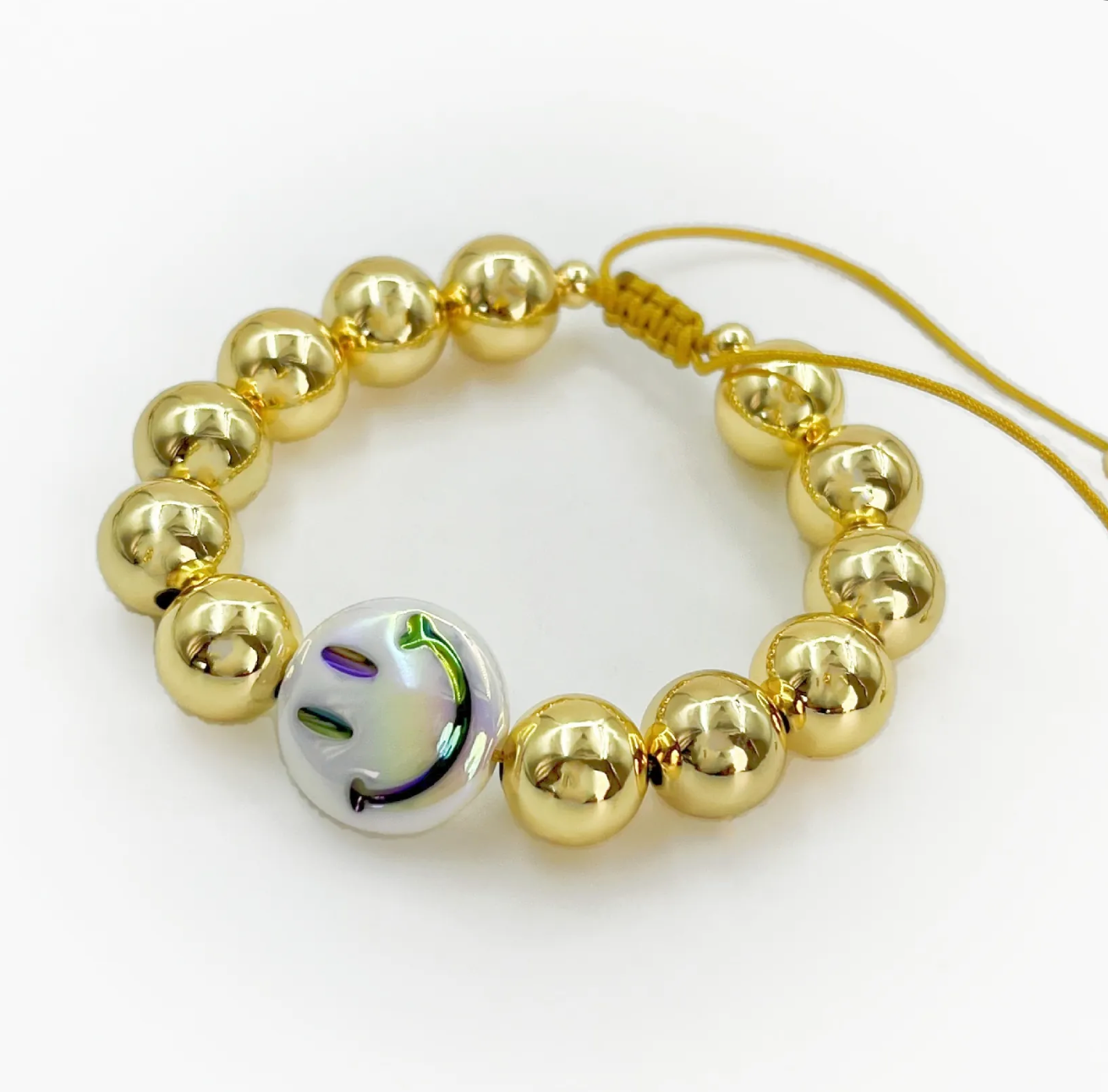 Smiley Face Beaded Bracelet