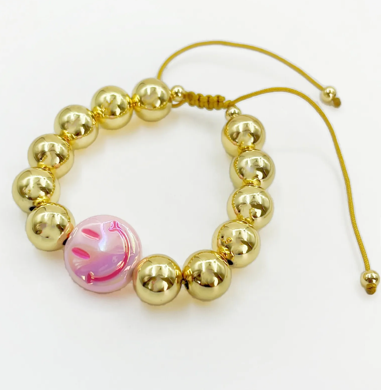 Smiley Face Beaded Bracelet