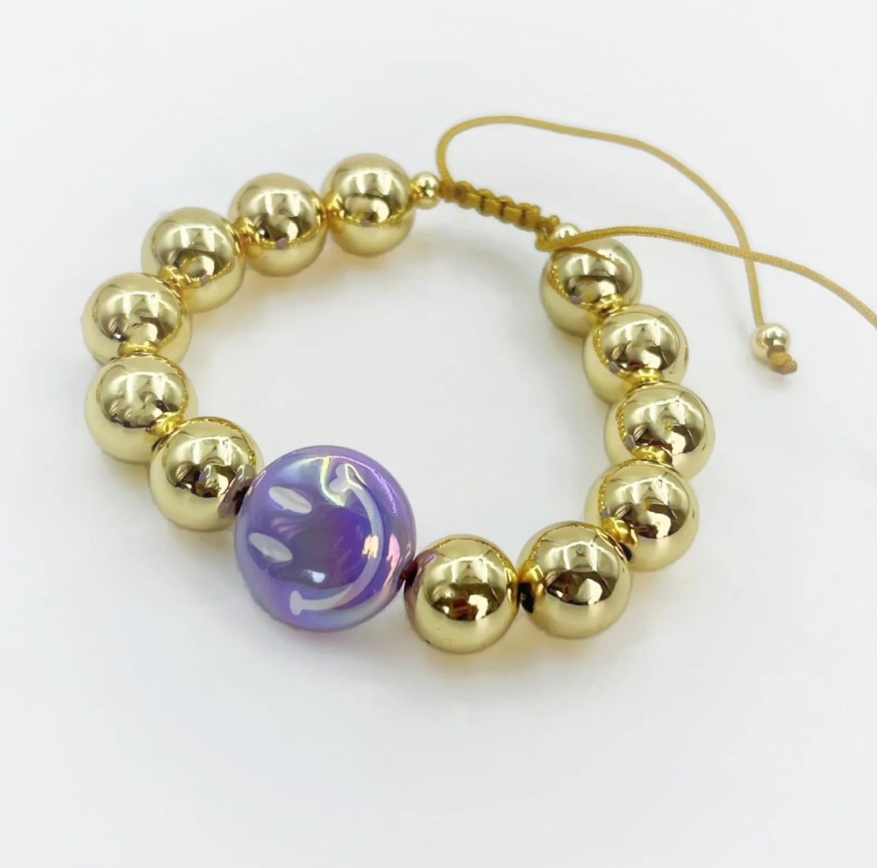Smiley Face Beaded Bracelet